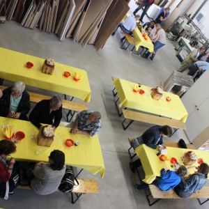 Festfoto in der Halle